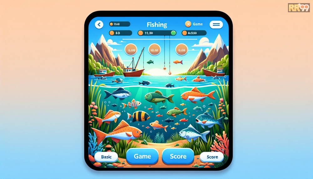 Giao diện game bắn cá đổi thưởng rr99 cơ bản với các loài cá đa dạng