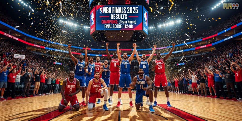 Hình ảnh minh họa kết quả chung kết NBA 2025 với không khí sôi động