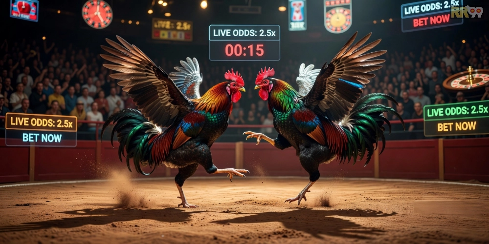 Trận đấu đá gà kịch tính với chiến kê mạnh mẽ trên nền tảng casino trực tuyến